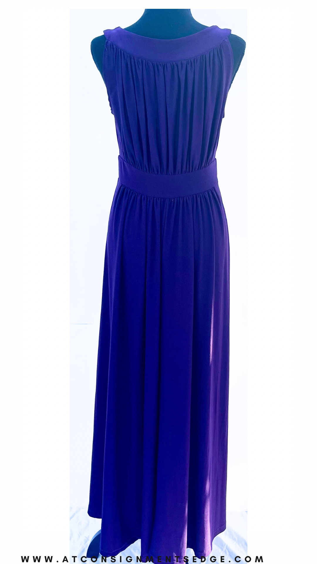 Purple Dress with jeweled embellishment waistline